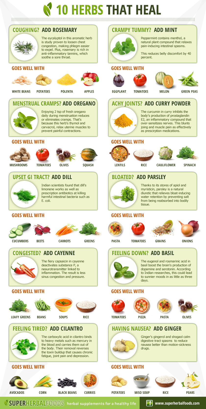 Herb Chart For Healing