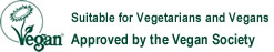 Approved by the Vegan Society