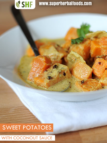 Sweet Potatoes with coconut sauce