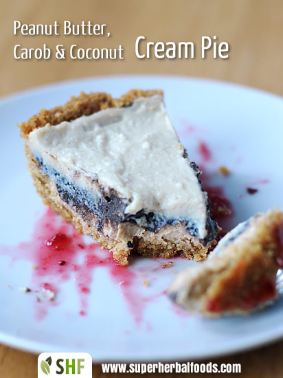 Peanut, Carob and Carob Cream Pie